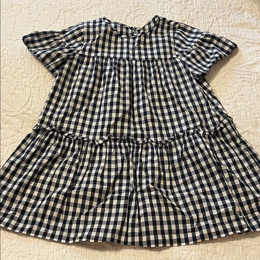 Crewcuts Navy and White Gingham Dress